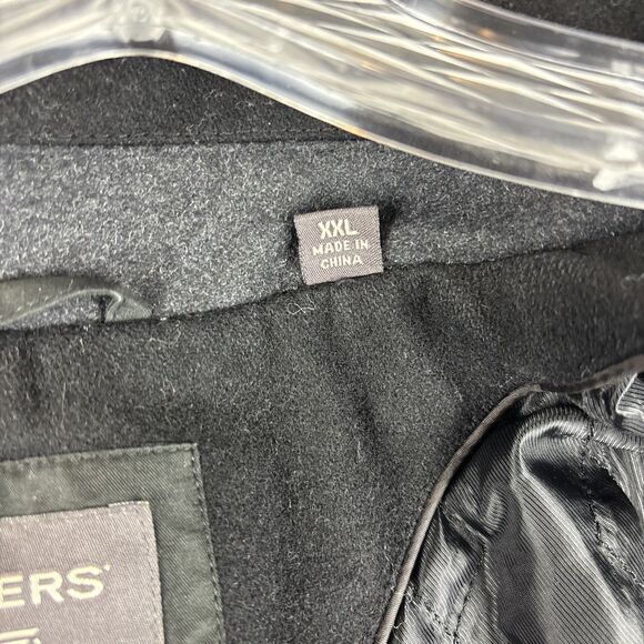 Dockers Pea Coat Men’s XXL Black Wool Blend Button Up Collared 4 Pockets - Picture 14 of 14